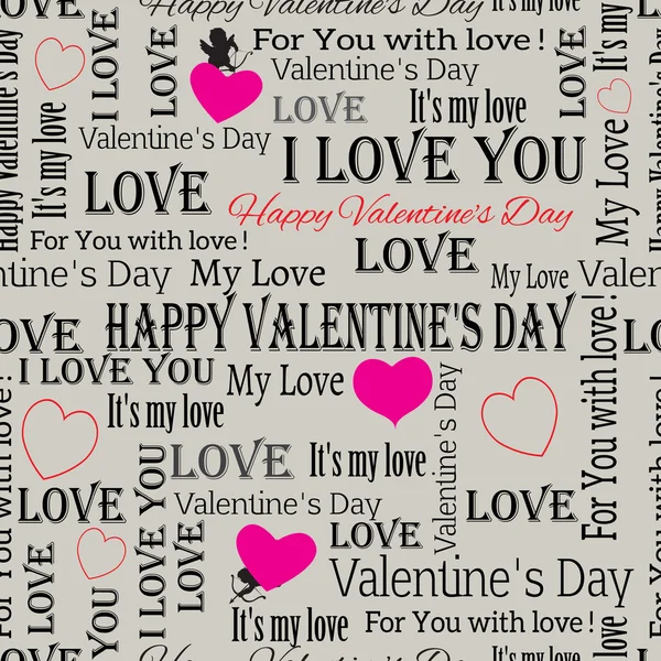 Achtergrond van de dag van Valentijnskaarten. Vintage. 6 instellen Vector — Stockvector