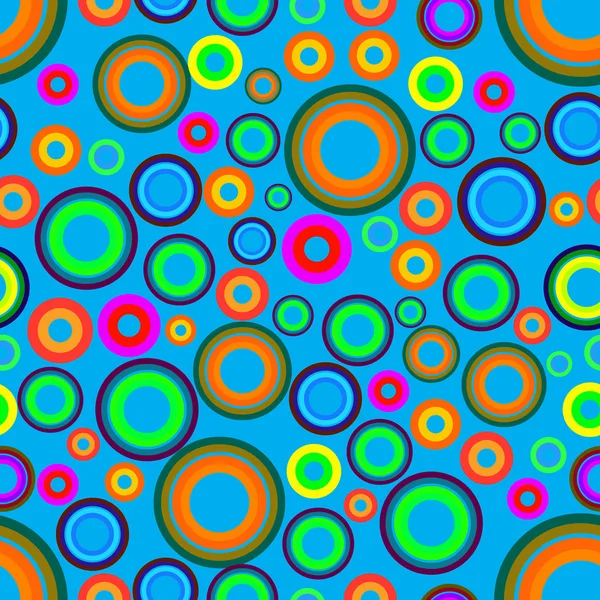 Gekleurde cirkels naadloos patroon — Stockvector