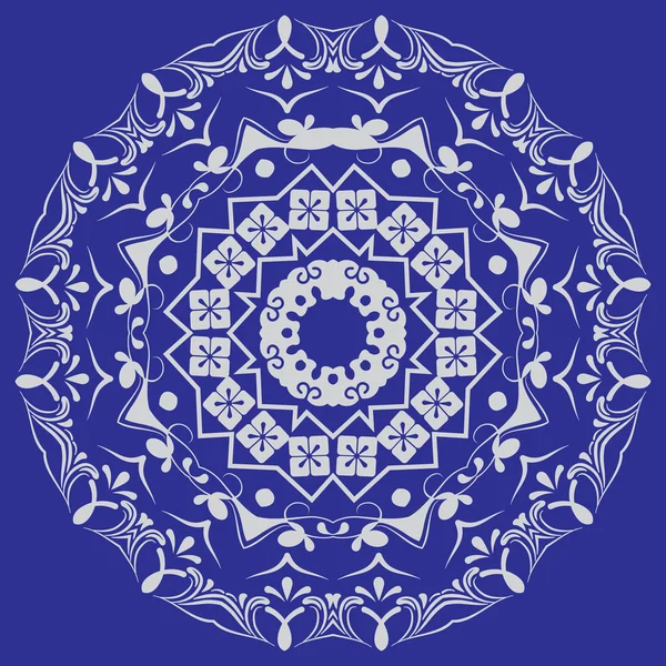 Circular pattern in mandala style. Set — Stock Vector