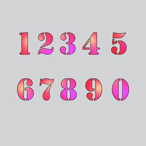 Set numbers — Stock Vector