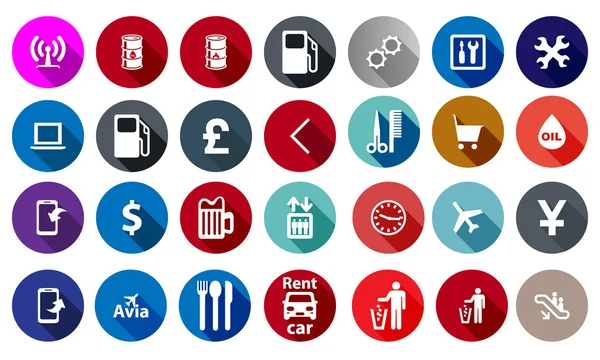 Icons for service in a flat style — Stock Vector