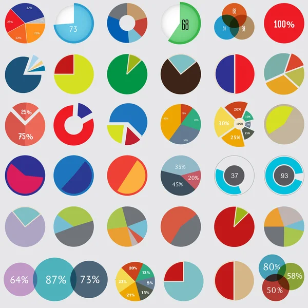 Infographic Elements, pie chart set icon, business elements and statistics — Stock Vector