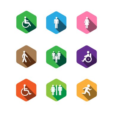 tıbbi simge kümesi. Lama desigh, gölgeler uzun