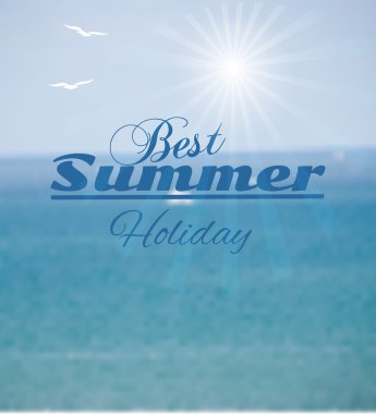 Yaz bulanık deniz manzarası