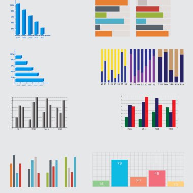 Infographic öğeleri. İş diyagramları ve grafikleri
