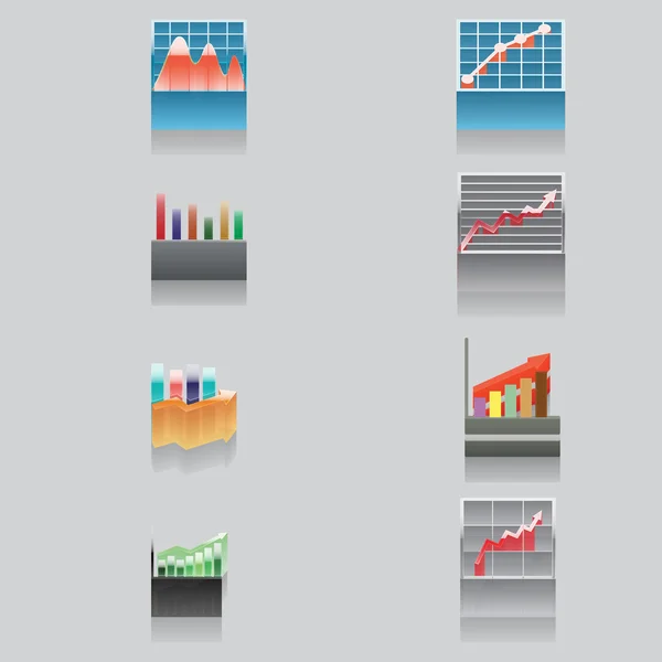 Charts for reports, business — Stock Vector