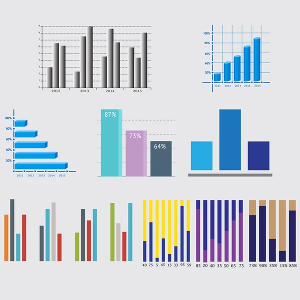 Infographic öğeleri. İş diyagramları ve grafikleri