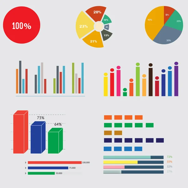 Infographic prvky. obchodní diagramy a grafika — Stockový vektor