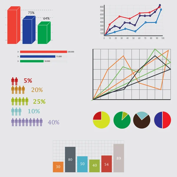 Business diagrams and graphics — Stock Vector