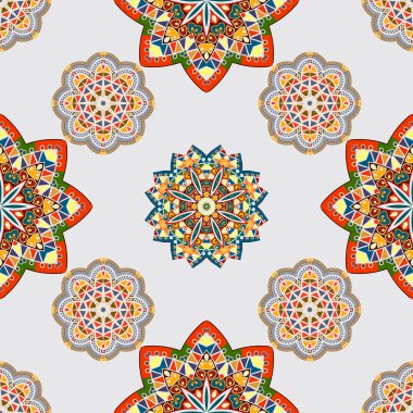 çeşitli oryantal motifleri ve öğeleri ile Seamless Modeli