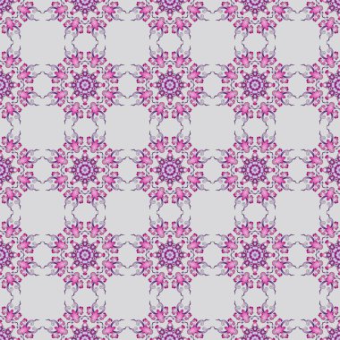 tek renkli bir arka plan üzerinde Victoria tarzı ile Seamless modeli. Vektör.