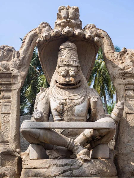 Picture Monolithic Sculpture Narasimha Shrine Located Hampi Karnataka India Vijayanagar — Stock Photo, Image