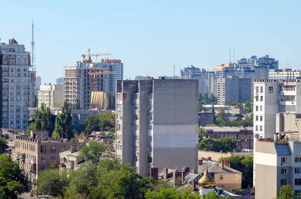 Vista Superior Casas Antiguas Edificios Nuevos Ciudad Odessa Ucrania — Foto de Stock