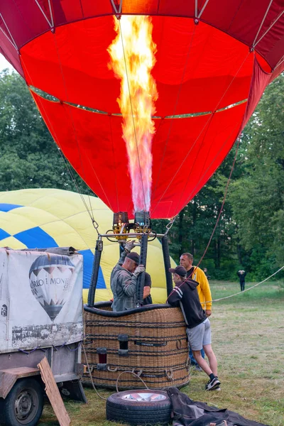 Belaya Tserkov Ukraine Août 2020 Pilote Remplit Ballon Air Chaud — Photo