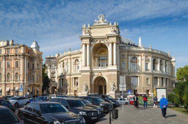 Odessa, Ukrayna, 24 Eylül 2019: Odessa Devlet Akademik Opera ve Bale Tiyatrosu.