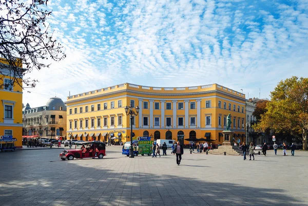 Odessa Ukraina Września 2019 Centrum Turystyczne Odessy Ludzie Spacerujący Primorsky — Zdjęcie stockowe