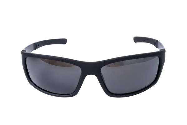Heren Zwarte Zonnebril Geïsoleerd Witte Achtergrond — Stockfoto