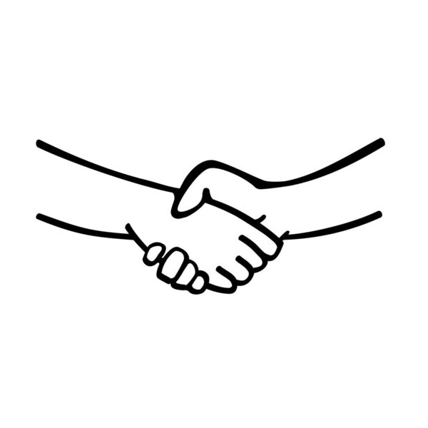 handshake icon vector design illustration