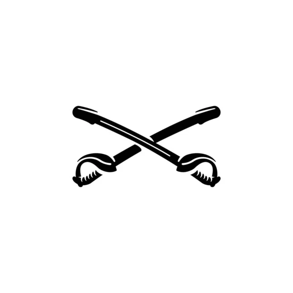 Vektör Çapraz Kılıç Logosu — Stok Vektör