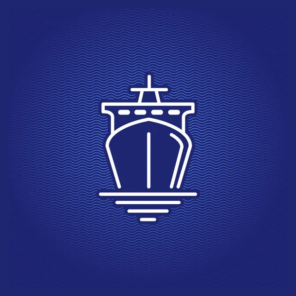 Deniz Kargo Gemisi Logosu — Stok Vektör