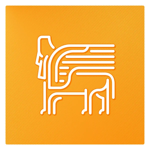 Liniar Простой Мифологический Логотип Существа — стоковый вектор