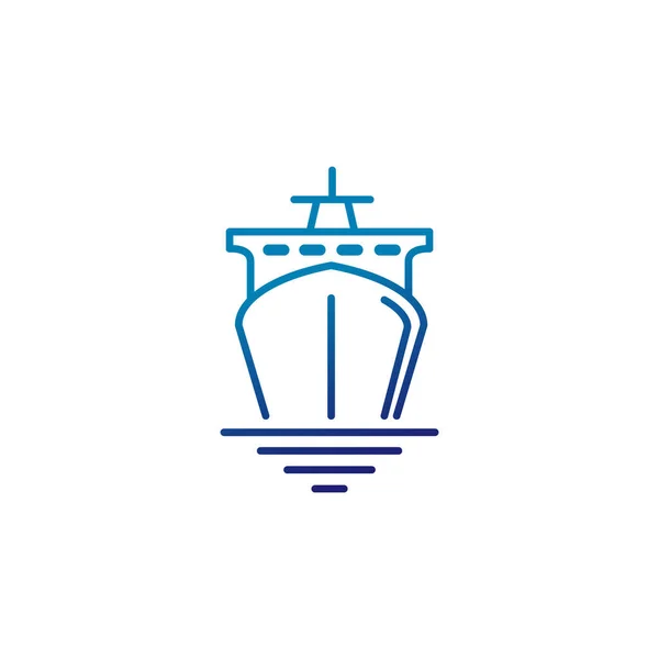 Seefrachtschiff Logo — Stockvektor