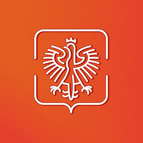 Τυποποιημένο Έμβλημα Του Πολωνικού Αετού — Διανυσματικό Αρχείο