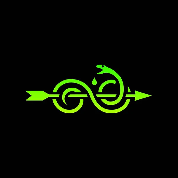 Zatruta Strzałka Logo Węża Grafika Wektorowa