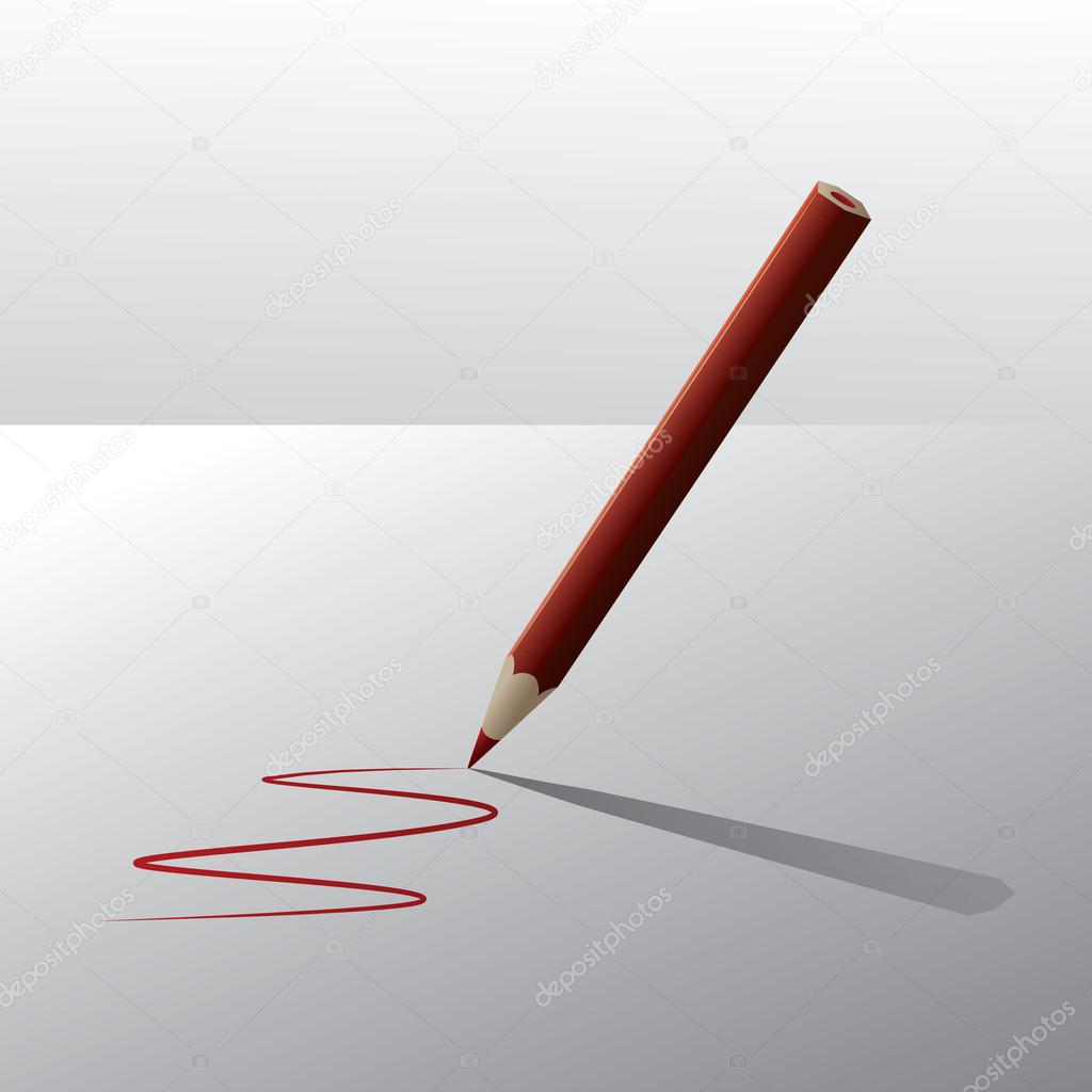 Red pencil.