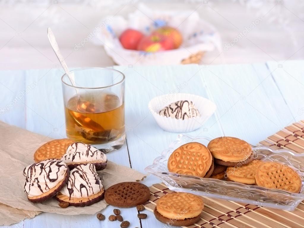 biscuits with tea and sweets