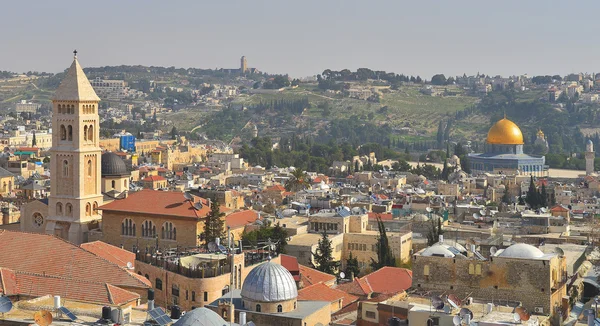 Jerusalem manzaralı zeytin Dağı, kubbe üzerinde