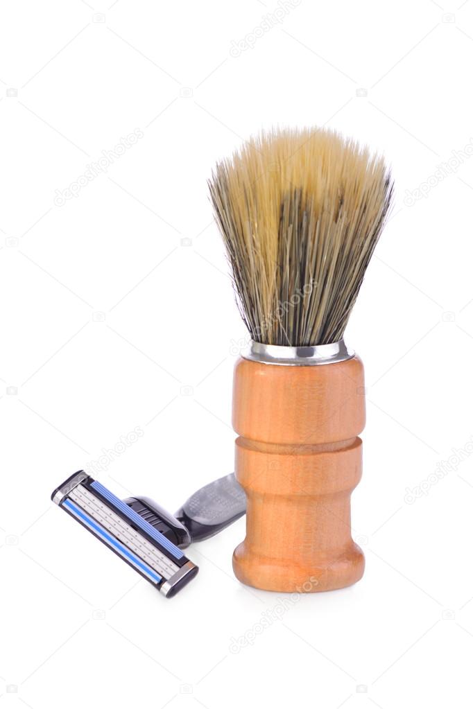 the shaving brush and razor