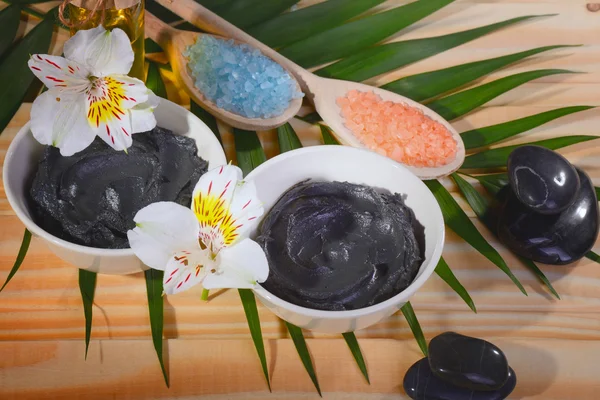 Black therapeutic clay — Stock Photo, Image