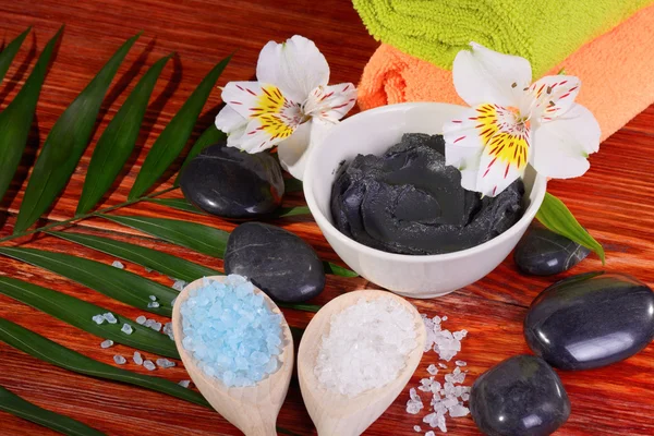 Black therapeutic clay — Stock Photo, Image