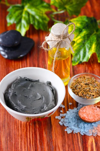 Black therapeutic clay — Stock Photo, Image