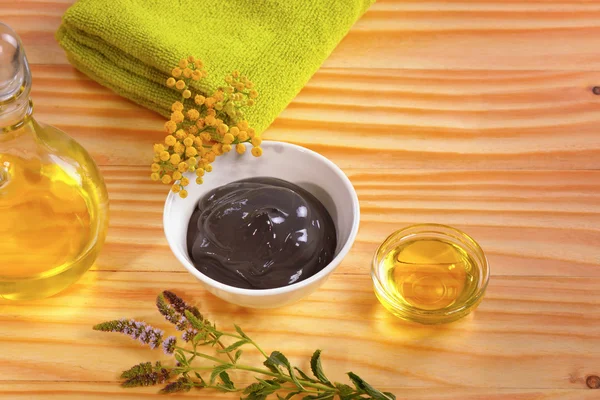  Spa ve masaj yağı havluda wo için kil siyah çamur