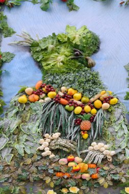 meyve hasat bir adamdan bir portresini ve Mey