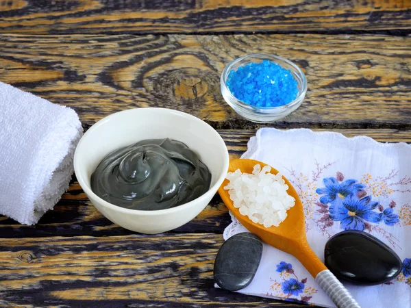 Black healing clay — Stock Photo, Image