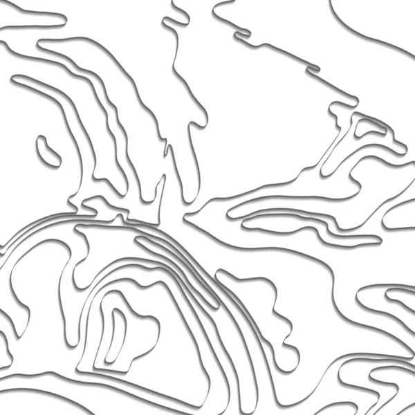 Línea Negra Del Mapa Topografía Senderismo Montaña Concepto Mapa Topográfico — Archivo Imágenes Vectoriales