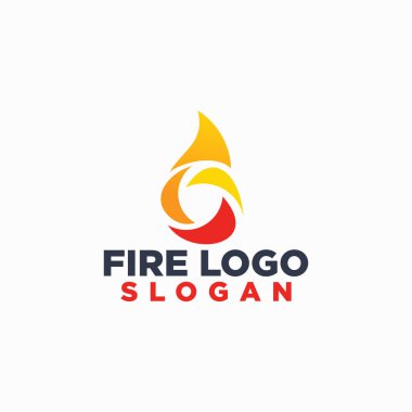 ateş ve zaman logosu tasarımı kavramı, ateş grubu logosu kavramı, doğa elementleri tasarım vektörü