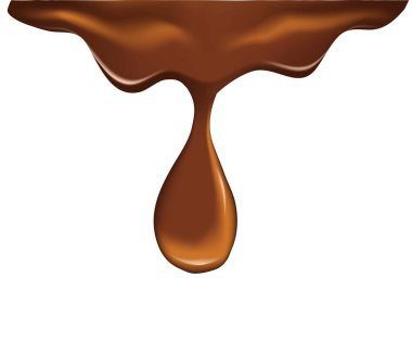 Pürüzsüz parlak çikolata damlası kremalı, gerçekçi sıvı akış ve yumuşak röfleler. Gıda tasarımı, ambalaj, markalaşma ve reklam için soyut tatlı elementi.