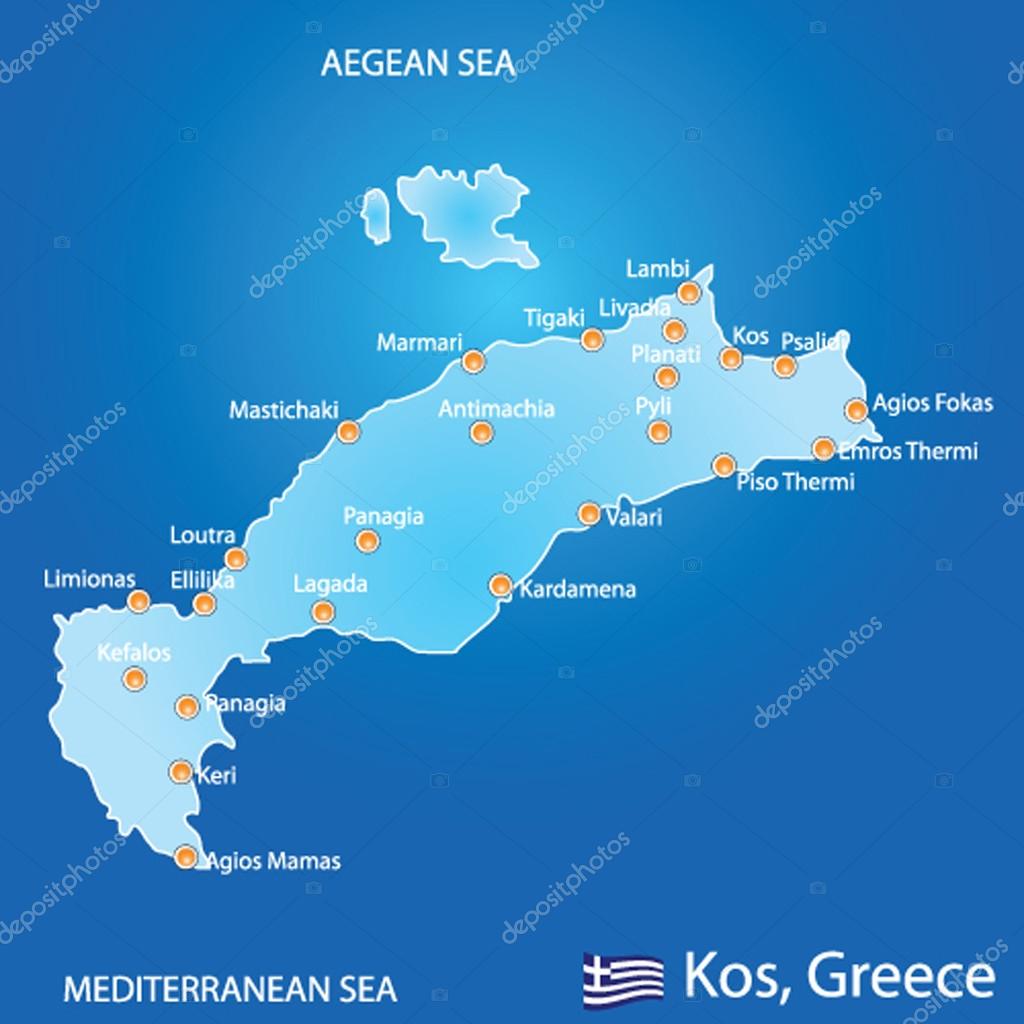 Grecja Kos Mapa | Mapa