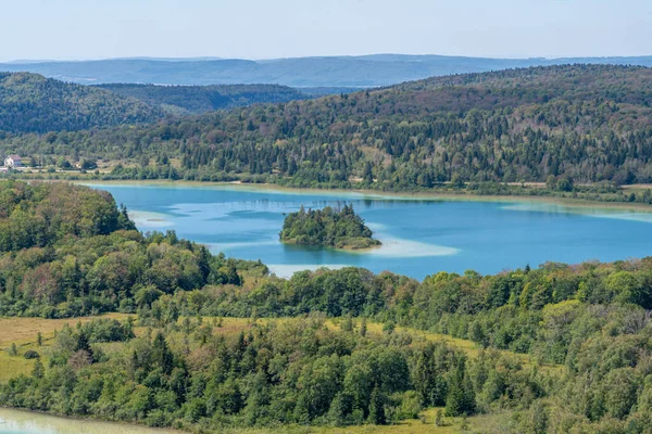 Chaux Dombief Frankreich 2020 Blick Vom Aussichtspunkt Der Seen — Stockfoto