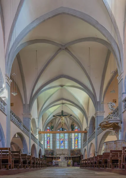 Orgelet 2020 Vista Para Dentro Igreja Nossa Senhora Assunção Orgelet — Fotografia de Stock