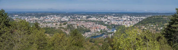 Besancon Frankrijk 2020 Panoramisch Uitzicht Stad Citadel Muren Van Het — Stockfoto