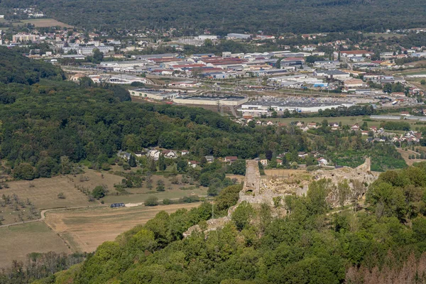 Besancon Frankrike 2020 Utsikt Över Ruin Med Staden Bakom Från — Stockfoto