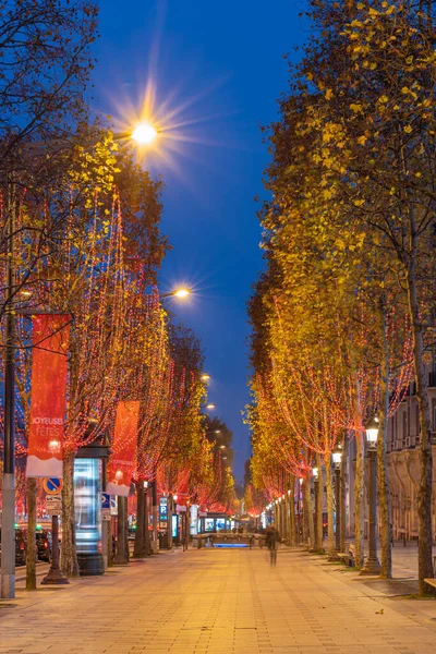 Paris Frankreich 2020 Blick Auf Die Avenue Des Champs Elysees — Stockfoto