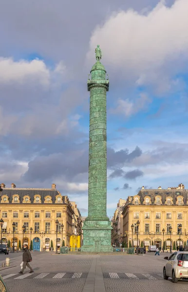 法国巴黎 2020年12月30日 日落时的Vendome列 — 图库照片