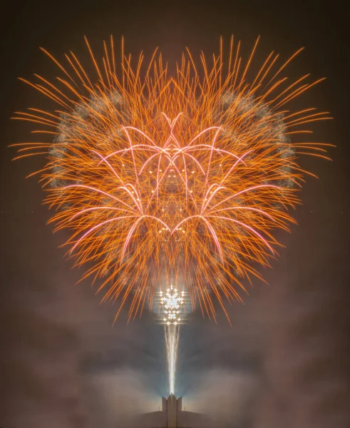 Gennevilliers Frankreich 2021 Feuerwerk Der Stadt — Stockfoto