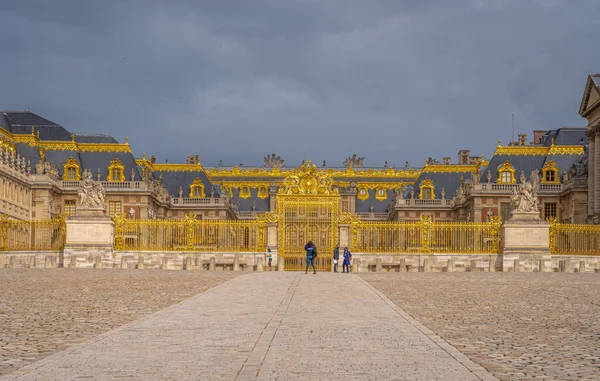 Versailles Frankrijk 2021 Kasteel Van Versailles Gezicht Het Ererooster Gevel — Stockfoto